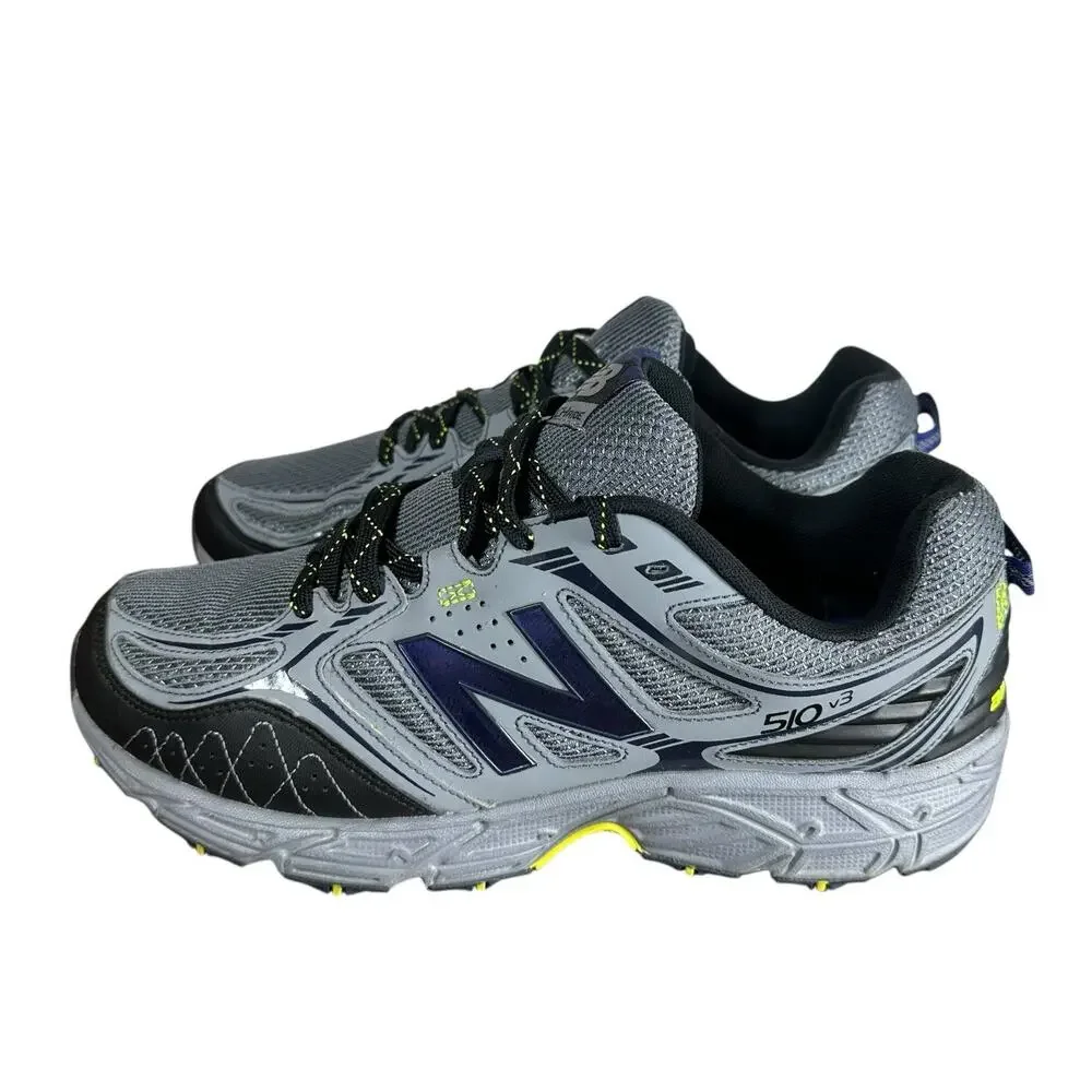 NEW BALANCE MT510CG3 510 V3 Trail Shoes Sneakers Mens 9 4E Gray Black Yellow